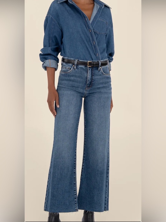 ME Makeover Essentials Denim - KUT from the kloth Meg High Rise Wide Leg size 14